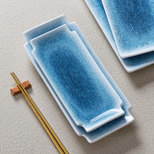 Xiangyuan <b>melamine</b> tableware <b>plates</b>, commercial rectangular imitation porcelain hot pot restaurant dish <b>plates</b>, side dish - Product Image 2