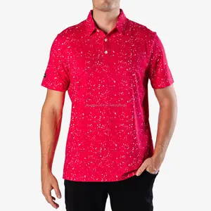 Golf T Shirt satıcıları toptan hızlı kuru kısa kollu Golf tişörtü 4 yollu streç Golf Polo gömlekler erkekler için