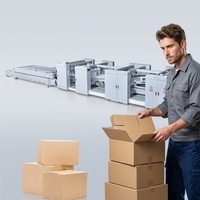 JK-1416 Plioir-colleuse automatique intelligente haute performance pour boîtes en carton, compatible avec les cartons à double pièce, pour l'alimentation, économe en énergie