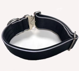 Heavy Duty Luxury Personalized <strong>Dog</strong> <strong>Collar</strong> with Iron Buckle Reflective Design &amp; Custom Logo - Product Image 3
