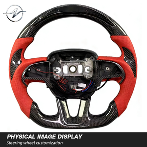 Volante Deportivo de Lujo en Fibra de Carbono Forjada con LED, 35 mm, 3/4 Radios, para Dodge Challenger SRT Hellcat Demon 392 Charger Hemi R/T Scat Pack - Product Image 5