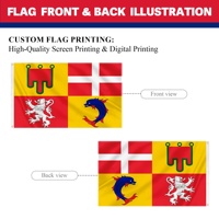 Drapeau de l'Auvergne imprimé directement en usine 90x150cm Rhône-Alpes Promotion Impression numérique Fait main Résistant à la décoloration Extérieur