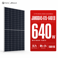 Panneau solaire bifacial double vitrage JA Solar JAM66D45 LB 615W 620W 625W 630W 635W 640W N-Type DeepBlue 4.0 Pro