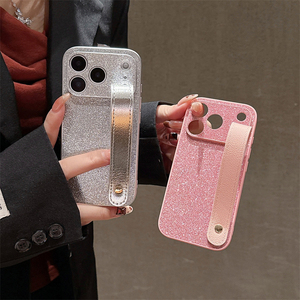 Funda para Teléfono Móvil con Correa Brillante para Muñeca, Compatible con iPhone 17 16 15 14 Pro Max, Soporte de Cuero con Cordón, Cubierta Trasera - Product Image 6