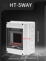 Boîtier MCB extérieur étanche IP65 à 3 voies en plastique ABS avec couvercle en PC imprimé sérigraphié pour panneau de jonction électrique PV à montage mural
