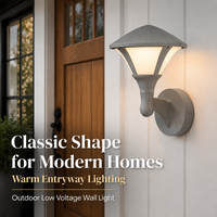 Lampes murales LED d'extérieur, IP66 étanche, blanc chaud, flocon de neige, boîtier en aluminium gris pour entrée de portail
