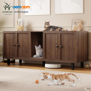 Muebles JIAMEIJIA, Gabinete para Gatos de Madera Marrón con Refugio Oculto, Venta al Por Mayor, OEM, ODM - Product Image 1