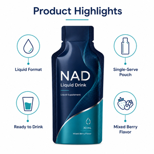 Booster Liposomal Avancé à Succès – Nicotinamide Resvératrol NAD Antioxydant Sans Produits Laitiers 300mg/500mg/1000mg – Oral 15ml - Product Image 5