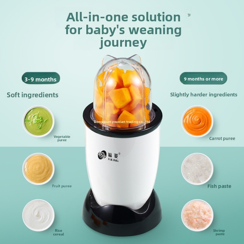 Fuling Electric Smart Stainless Steel Baby Food Processor Adjustable Speed Control 350W Small Multi-Functional Household Juicer