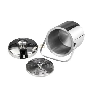 Secchiello per il ghiaccio secchiello per ghiaccio rotondo in acciaio inossidabile a doppia parete in metallo isolato a doppia parete in acciaio inossidabile - Product Image 4