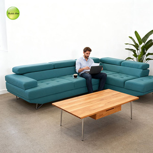 Sofá de Cuero Moderno de Alta Calidad Hecho en China, Tamaño Pequeño, Tipo Esquina en Forma de L para 7 Personas, Modelo 8337 - Product Image 3