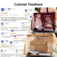Hochwertige Polyester-Nylon-Gaze Einkaufstasche, Supermarkt-Tasche mit Großer Kapazität, Transparente Netz-Tragetasche für Einkaufszentren und Reisen