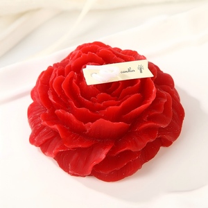 Candele Profumate Artigianali a Forma di Peonia, Decorazione Classica per la Casa, Souvenir Romantico per San Valentino e Pasqua - Product Image 1