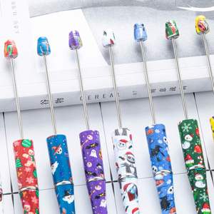 Bolígrafos Personalizables con Cuentas Navideñas - Bolígrafos de Tinta Negra al por Mayor para Profesores, Estudiantes, Material de Oficina - Product Image 2