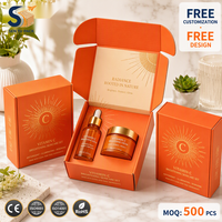 Boîte cosmétique personnalisée en carton ondulé avec dorure à chaud, emballage couleur, vente en gros directe d'usine, prix OEM