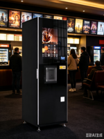Distributeur automatique de café commercial vertical, du grain à la tasse, avec système de paiement multiple et écran tactile intelligent