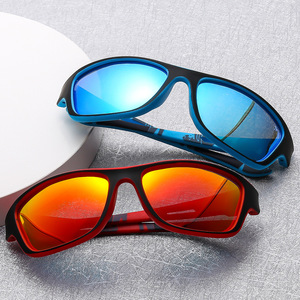 Lunettes de soleil de sport pour cyclisme, monture bleue, polarisées, protection UV400, pour activités de plein air, taille 336 - Product Image 2