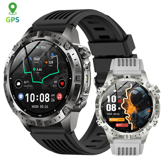 2026 Newest Y102 GPS Sports Smart Watch 1.43 Inch AMOLED HD Screen Offline Maps Local Music 730mAh Battery Rugged for Men