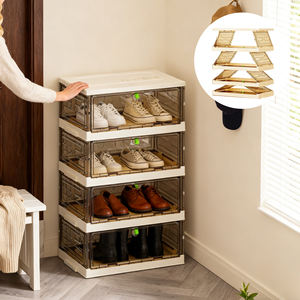 Armadio Portascarpe Multistrato in Plastica - Pieghevole/Collassabile, Grande Capacità, Antipolvere, in Acrilico, Impilabile, Opzione Logo Personalizzato - Product Image 1