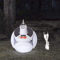 Lampes solaires super lumineuses rechargeables pliables portables pour le jardin, la tente, le camping, LED, CRI 90, dimmables, ABS, IP65