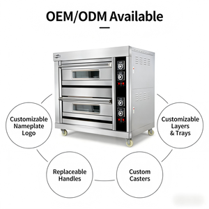 Horno Eléctrico Comercial para Panadería, Protección contra Sobrecalentamiento, Placa Desmontable para Uso Doméstico o Comercial, Bandejas y Rejillas, Compatible con OEM/ODM - Product Image 2