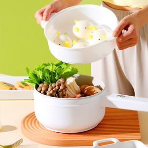 Mini ollas eléctricas de 2L para el hogar, <span class=keywords><strong>olla</strong></span> múltiple con revestimiento de cerámica, pequeños electrodomésticos de cocina, <span class=keywords><strong>vaporera</strong></span> eléctrica - Product Image 2