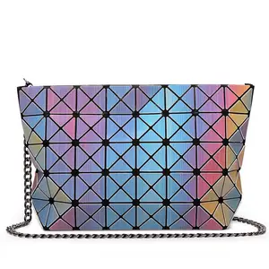 Sommer Mode 3D Regenbogen Bao Geometrische Umhängetasche Gitter Hologramm Bao Handtasche Party Clutch Weibliche Geldbörse für Frauen