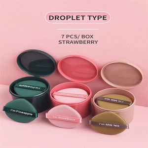 7 pièces/ensemble coussin d'air éponge haute densité respectueux de la peau s'adapte au visage goutte d'eau humide Ang sec bouffée de beauté à double usage - Product Image 4