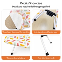 Tabla de Planchar Plegable Portátil con Superficie de Aglomerado y Patas Metálicas, Certificación CE