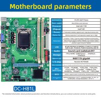 Motherboard Intel H81 2 DDR3 LGA 1150 CPU Mini ATX Sistem Operasi Windows 7 Motherboard H81L Mendukung I3 I5 I7 Generasi ke-4/5 untuk Desktop