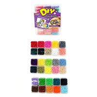 Cuentas de Plástico para Planchar de 5mm, 30 Colores, 6000 Piezas, Paquete de Recarga con Caja de Almacenamiento de 30 Compartimentos, Cuentas Perler, Accesorios para Manualidades DIY