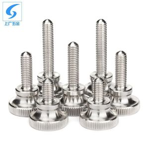 Vis moletées en acier inoxydable 304 de Shanghai et Guangzhou, M2 M3 M4 M6 M10, tête ronde, filetage métrique standard GB834 - Product Image 4