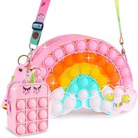 Push Bubbles Crossbody Bag, Silicone Bubble Toy