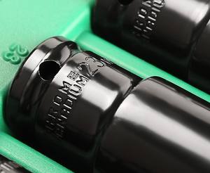 Juego de Llaves de Vaso Profundas con Mango Largo y Duradero, Accionamiento de 1/2 Pulgada, Tamaños Métricos, Kit de Llaves de Impacto con Óxido Negro - Product Image 4