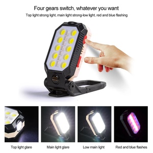 Usb Rechargeable Portable <b>Led</b> Flashlight Cob Work <b>Light</b> Adjustable Waterproof Design Built-In Battery WD- Cob Wo - Product Image 2