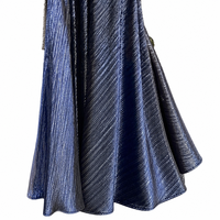 Robe longue décontractée sans manches en jean pour femme, coupe droite, avec imprimé vintage - Tissu respirant, taille empire