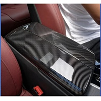 Couvre-accoudoir de console centrale aspect fibre de carbone pour BMW Série 5 F10 F11 F18 2011-2017, pièces à coller