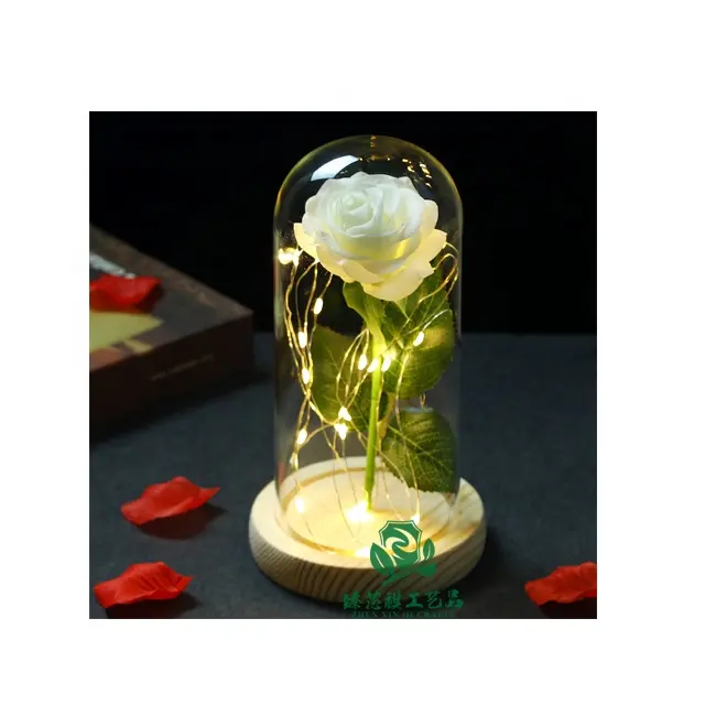 เซินซินกีงานฝีมือของที่ระลึกวันหยุดของขวัญ LED Handmade ดอกกุหลาบตกแต่งดอกไม้