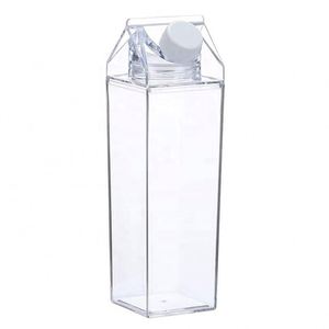 500Ml Promotion Gift Square Lid Plastic Custom <b>Water</b> <b>Bottles</b> Bamboo Lid <b>Foldable</b> <b>Water</b> <b>Bottle</b> - Product Image 1