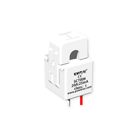 Transformador de Corriente Monofásico de Núcleo Dividido de Plástico YHDC, Bobina Toroidal con Núcleo de Ferrita, Salida 0-20A/0-25mA, Resistente al Fuego UL94-V0