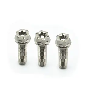 titanium motorcycle screws m8x1.5 screws bolts and nuts made in China blue anodized titanium bolt