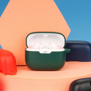 Coque en silicone compatible pour JBL Tune <span class=keywords><strong>230NC</strong></span> TWS étui à écouteurs sans fil en silicone housse antichoc pour écouteurs avec crochet - Product Image 4