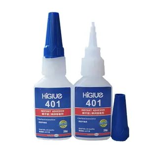 Higlue 401 cyanoacrylate dính mạnh mẽ liên kết keo siêu nhanh cho gỗ cao su kim loại