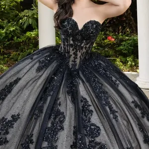 Vestidos De <span class=keywords><strong>15</strong></span> Anos Quinceaneras Robe De Bal En Dentelle Noire Robes De Quinceanera Personnalisées Pageant Robes De Soirée <span class=keywords><strong>Sweet</strong></span> <span class=keywords><strong>15</strong></span> Robe De Soirée - Product Image 3