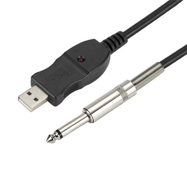 USB Guitar Cable 6.5mm Guitar Connection 3m Copper Conductor
