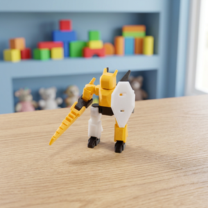 Servicio de personalización MGT FDM, servicio de prototipado rápido en 3D, MOQ bajo, Mini Caballero Amarillo, impresión 3D - Product Image 1