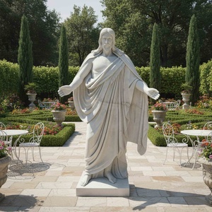 Estatua de Mármol Hecha a Mano de la Divina Misericordia de Jesús, Tamaño Real, con 1 Año de Garantía, para Interiores, Jardín, <span class=keywords><strong>Iglesia</strong></span> y Villa - Product Image 3