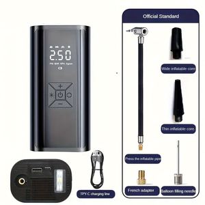 Compresseur d'air portable pour voiture 6000 mAh 150 PSI 12 V, pompe électrique sans fil pour gonflage de pneus de moto, vélo et voiture - Product Image 2
