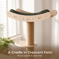 Arbre à chat multi-niveaux du sol au plafond, tour à chat multifonctionnelle de luxe en bois massif, en stock, livraison rapide