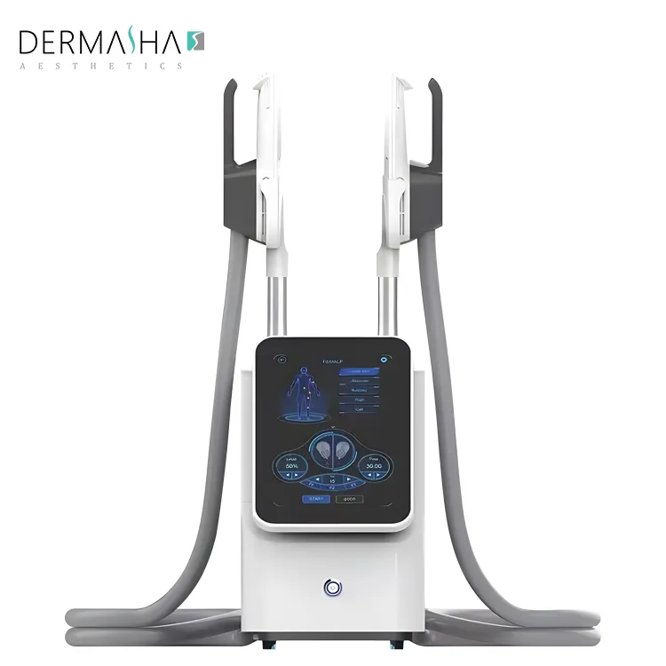 أحدث جهاز لدردشة الوجه لعام 2024 من Dermasha جهاز تدليك للعضلات والجسم مزود بخاصية ems rf جهاز نحت للعضلات الاحترافي